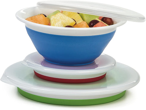 Progressive Prepworks Thinstore Collapsible Prep/Storage Bowls with Lids - Set of 3