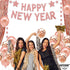 Happy New Year Decorations 2022 Set - Rose Gold Glitter Happy New Year Banner, No DIY | Rose Gold Fringe Curtain for Happy New Year Backdrop | New Years Eve Party Supplies 2022, New Years Decorations