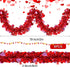 MTLEE 39.4 Feet 6 Pieces Heart Tinsel Garland Valentine's Day Metallic Red Tinsel Twist Garland Hanging Garland Decoration for Valentine's Day Indoor and Outdoor Decorations (Nice Style)