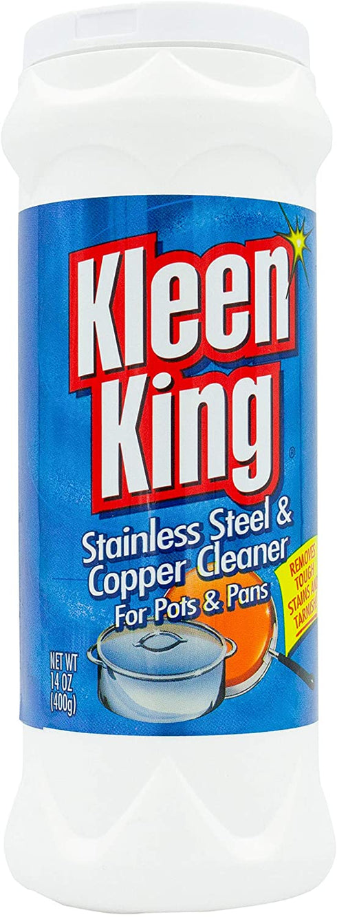 4 Pk, Kleen King Stailess Steel & Copper Cleaner for Pots & Pans, 14 Oz
