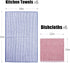 AOTBAT Kitchen Towels and Dishcloths Set, 16 x 25 and 12 x 12, Set of 12 Bulk Cotton Kitchen Towels Set, Dish Towels for Washing Dishes Dish Rags for Everyday Cooking and Baking