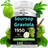 1950mg Soursop Graviola Capsules (Guanábana) Organic Leaves Powder Rich in Powerful Anti-Oxidants - 120 Capsules 40 Servings