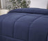 Blue Ridge Home Fashions Two-Tone Reversible Microfiber Down Alternative All Season Comforter-Hypoallergenic Polyester Fill, King, Navy/Light Blue