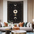 Lyacmy Moon Phase Tapestry Moon Tapestry Wall Art Bohemian Tapestries Wall Hanging for Room (70.9 x 92.5 inches)