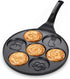 Non-stick Pancake Pan, Animal Pancake Maker Pan with 7-Cup, Mini Blini Pancake Mold for Kids, Black
