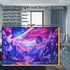Serborlur Planet Tapestry Trippy Mountain Tapestry Psychedelic Galaxy Space Tapestry Fantasy Mushroom Tapestry Magic River Landscape Tapestry Wall Hanging for Bedroom