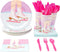 Ice Skating Party Bundle, Includes Plates, Napkins, Cups, and Cutlery (24 Guests,144 Pieces)