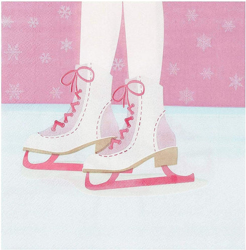 Ice Skating Party Bundle, Includes Plates, Napkins, Cups, and Cutlery (24 Guests,144 Pieces)
