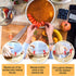8-inch Cake Pan with Lid Set (3 Pans + 3 Lids), P&P CHEF Stainless Steel Round Baking Pan for Picnic Wedding Birthday, Leakproof Pan & Raised Plastic Lid, Healthy & Non-toxic, Dishwasher Safe