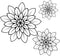 3 Pieces Metal Wall Art Metal Flowers Wall Decor Metal Wall Art Floral Home Decoration for Bedroom Living Room, Bathroom, Kitchen, Outdoor (Black)