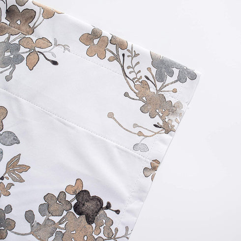 DriftAway Watercolor Floral Botanical Lined Thermal Insulated Window Curtain Valance Rod Pocket 52 Inch by 14 Inch Plus 2 Inch Header Beige 1 Pack