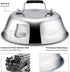 Professional Melting Dome Lid Set of 3, Leonyo 12"- 9" Metal Steam Basting Cover for Griddle Grill Top, Stainless Steel Griddle Accessories for BBQ Flat Top Kitchen Cooking Burger Cheese , Heat Proof