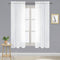 DWCN White Sheer Curtains Semi Transparent Voile Rod Pocket Curtains for Bedroom and Living Room, 42 x 63 inches Long, Set of 2 Panels