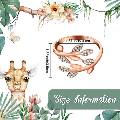 Thanksgiving 12 Pieces Leaf Napkin Ring Holder Leaves Napkin Buckle Fall Napkin Ring Metal Rhinestone Napkin Rings Serviette Buckle for Thanksgiving Christmas Wedding Dinner Holiday Decor (Rose Gold)