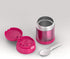 THERMOS FUNTAINER 10 Ounce Stainless Steel Vacuum Insulated Kids Food Jar with Folding Spoon, Pink