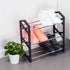 NiHome 3-Tier Shoe Rack Multifunctional Sturdy Steel Organizer Compact Small Size Lightweight 6 Pairs Footwear Freestanding Shelf for Closet Hallway Entryway Living Room Bedroom X Shape Frames (Black)