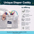 StarHug Baby Diaper Caddy Organizer - Baby Shower Basket | Large Nursery Storage Bin for Changing Table | Car Travel Tote Bag | Newborn Registry Must Have | Bonus Bottle Cooler | Gray