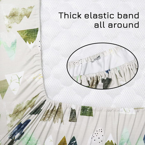 Mountains Baby Boy Crib Sheet Toddler Bed Sheets Soft Breathable Nursery Bedding