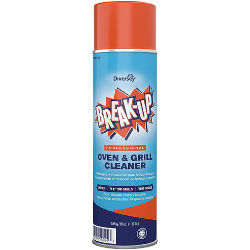Diversey CBD991206 Break-Up Professional Oven & Grill Cleaner, Heavy Duty Spray Removes Baked on Grease, Aerosol, 19-Ounce