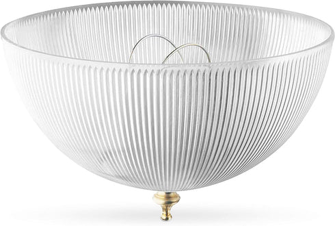 OhLectric OL-39155 Clip On Lamp Shade - Acrylic, Prismatic & Dome-shaped Bulb Shade - Transforms Light Bulbs Into Fixture - Suits Medium Base, A-shape Bulb - 4?x 8? Decorative Dome Cover, Single Pack