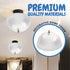 OhLectric OL-39155 Clip On Lamp Shade - Acrylic, Prismatic & Dome-shaped Bulb Shade - Transforms Light Bulbs Into Fixture - Suits Medium Base, A-shape Bulb - 4?x 8? Decorative Dome Cover, Single Pack
