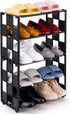NiHome 5-Tier Shoe Rack Stackable and Adjustable Lightweight Space Saving Metal Shoe Organizer, Small 10 Pairs Shoe Storage Shelf Free Standing for Closet Hallway Entryway Living Room Bedroom (Black)