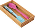 iDesign 41880 InterDesign Stackable Box-Bamboo, 6? x 12? x 2? Formbu Drawer Organizer - 6" x 12" x 2", 6" x 12"
