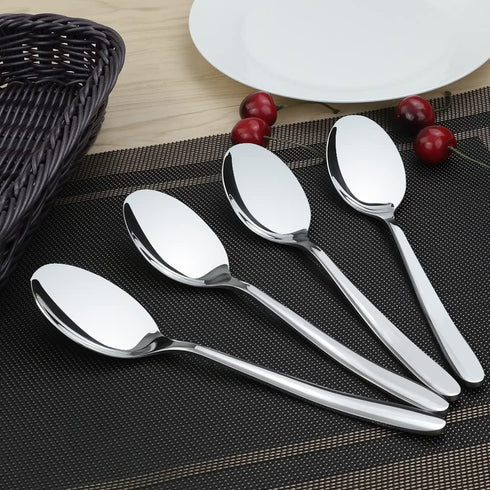 Kekow 12-Piece Stainless Steel Flatware Dinner Spoons, 8.18-INCH