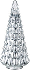 Diamond Star Mercury Glass Christmas Tree Christmas Decoration for Window Tabletop Mantel ( Silver with Embossed Texture, 12.5" Height X 5.5" Diameter )
