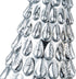 Diamond Star Mercury Glass Christmas Tree Christmas Decoration for Window Tabletop Mantel ( Silver with Embossed Texture, 12.5" Height X 5.5" Diameter )