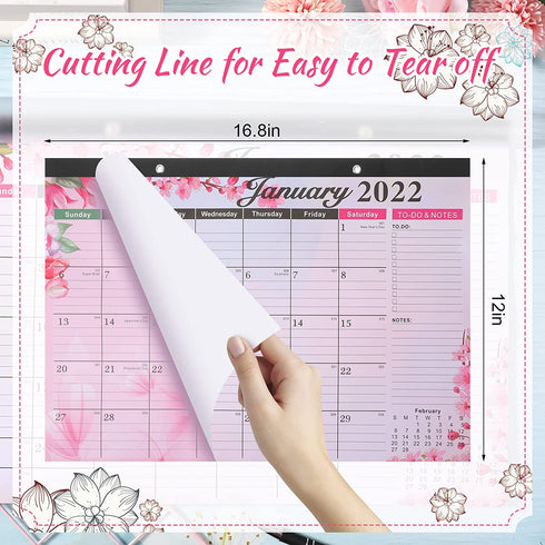 Desk Calendars 2022-2023 Desktop Monthly Calendar 2022, 17 x 12 Inch, January 2022 - June 2023 Monthly Calendar with Notes for Planning and Organizing, 18 Months