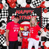 Race Car Birthday Party Decoration Supplies 83PCS Race Car Backdrop Banner and Balloon Garland Kit Happy Birthday Checkered Flags Photo Backdrop for Sports Theme Party Two Fast Birthday Decorations