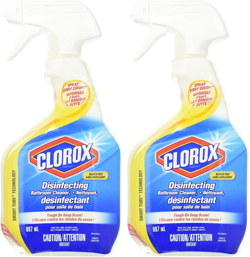 Clorox AC1602 Disinfecting Bathroom Cleaner Spray Bottle, 30 Ounces, Pack of 2