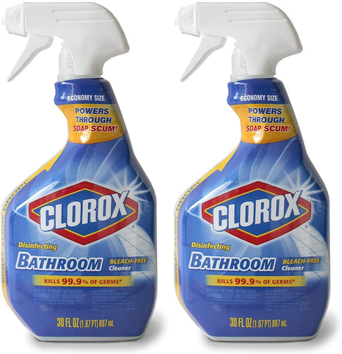 Clorox AC1602 Disinfecting Bathroom Cleaner Spray Bottle, 30 Ounces, Pack of 2