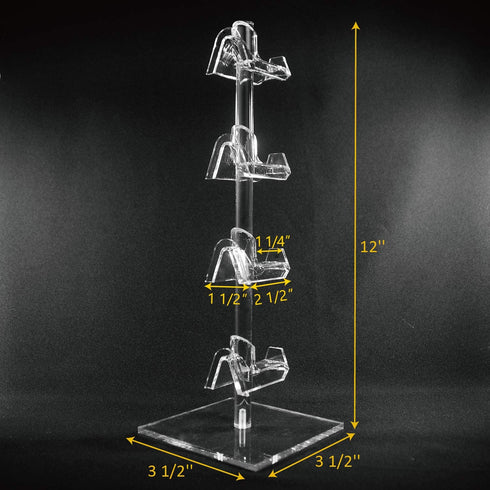 Mooca 2 Set Piece Acrylic Eyeglasses Frame Riser Display Stand Sunglasses Rack Sunglasses Rack Holder Acrylic Eyewear Display (4 Frames for Each Holder)