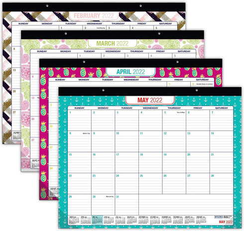 Desk Calendar 2022: Large Monthly Pages - 22"x17" - Runs Through December 2022 (Pack of 1)