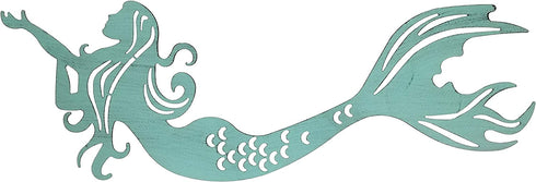 Xanter Large Blue Reversible Mermaid Metal Wall Decor (27 1/4 x 9 1/4 x 1/16 inches)