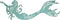 Xanter Large Blue Reversible Mermaid Metal Wall Decor (27 1/4 x 9 1/4 x 1/16 inches)