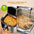 Air Fryer, 6 Quart Air Fryer Oven, Air Fryer Oven Cooker with Recipes, 8 Preset Menus Electric Hot Air Fryers Oven Oilless Cooker with LCD Digital Screen for Baking, Roasting, Dehydrating, with Accessories Black