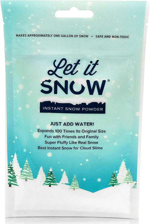 Let it Snow Instant Snow Powder - Made in The USA Premium Fake Artificial Snow - Great for Holiday Snow Decorations and Slime