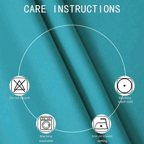 LEMOMO Teal/Turquoise Blackout Curtains/42 x 63 Inch Length Kids Curtains/Set of 2 Panels Grommet Bedroom Curtains for Living Room Curtains