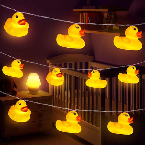 20 LED Children's Room LED String Lights for Holiday Wall Window Tree Decorative Party Yard Garden Kids Bedroom Living Dorm Uses Squeeze Sound Squeaky - Duck