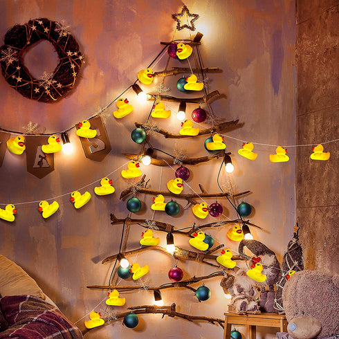 20 LED Children's Room LED String Lights for Holiday Wall Window Tree Decorative Party Yard Garden Kids Bedroom Living Dorm Uses Squeeze Sound Squeaky - Duck