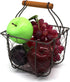 CVHOMEDECO. Chicken Wire Egg Basket Fruit Basket with Wooden Handle Primitives Vintage Gathering Basket. Rusty (Square)
