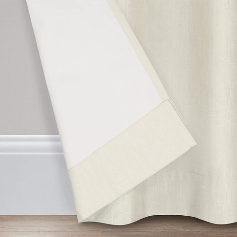 ECLIPSE Kendall Modern Blackout Thermal Rod Pocket Window Curtain for Bedroom or Living Room (1 Panel), 42" x 63", Ivory