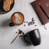AmorArc Coffee Mugs Set of 6, Ceramic coffee mugs with large handle for Men Women friends, 16oz Coffee Mugs for Coffee,Tea,Latte,Cocoa. Easy to Hold&Clean, Dishwasher&Microwave Safe, Matt Black