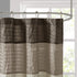 Amherst Fabric Brown Shower Curtain , Pieced Transitional Simple Shower Curtains for Bathroom , 72 X 72 , Natural