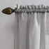 No. 918 Erica Crushed Texture Sheer Voile Rod Pocket Curtain Panel, 51 in x 84, Silver Gray