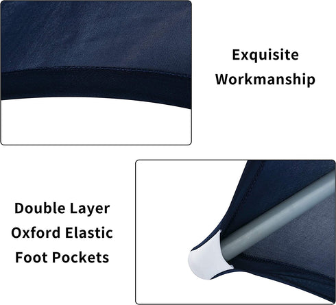 Obstal Navy Blue Cocktail Table Covers Stretch Spandex Cocktail Table Cover Cloth for Wedding (30"-32" Diameter x 42" Height,1Pc)