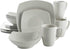 Gibson Home Zen Buffet Dinnerware Set, Service for 4 (16pcs), White (Square)